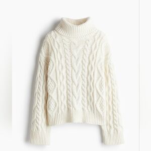 H&M- Cozy Cream Cable Knit Sweater